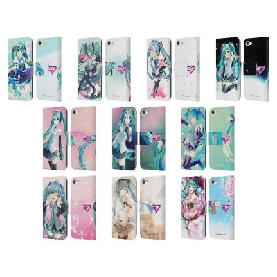 OFFICIAL HATSUNE MIKU GRAPHICS LEATHER BOOK CASE FOR APPLE iPOD TOUCH MP3 - Image 1 of 4