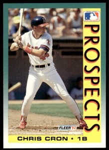 1992 Fleer Chris Cron Baseball Card California Angels #656
