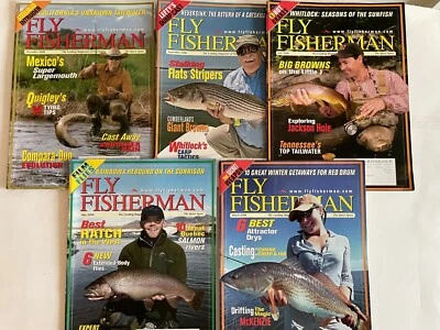Fly Fisherman 2008 Lot 5 Magazines Hatch Casting Mexico Flats Stripers Browns - Image 1 of 4