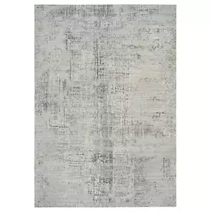 Alfombra de lana natural moderna sin teñir gris 14'x20' gris anudada a mano R65164 - Imagen 1 de 11