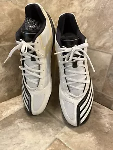 ADIDAS Scorch Thrill Cleats Mens 12 American Football Blk/White G06822,used - Picture 1 of 6