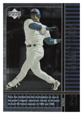2000 Upper Deck Legends #19 Sammy Sosa  Chicago Cubs - Image 1 of 2