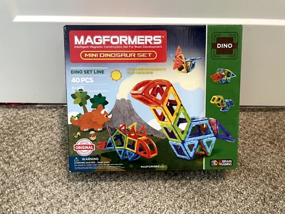 MAGFORMERS MINI DINOSAUR SET 40 PCS DINO SET LINES COMPLETE - Image 1 of 4