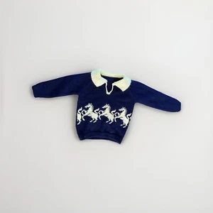 Vintage 50’sHand Knit Horse sweater Baby Kids Novelty Western Cowboy Rockabilly - Picture 1 of 8