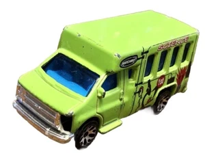1998 Matchbox GMC School Chevy Transport Bus 1:80 Scale Model Green Science Fair - Picture 1 of 14