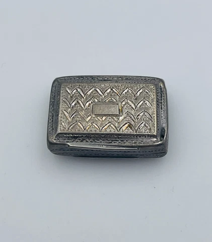 John Bettridge Antique English Georgian Sterling Silver Vinaigrette Cover