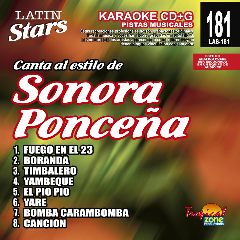Karaoke Latin Stars 181 La Sonora Ponceña Vol.1 - Image 1 of 1
