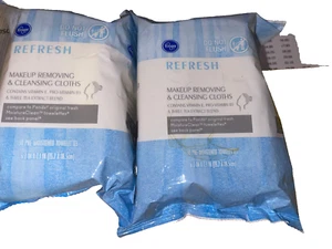2 PKGS REFRESH makeup removing & cleansing cloths 60 TOWELETTES NEW!!! - Picture 1 of 5