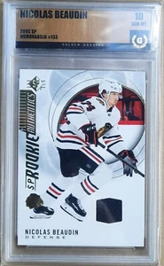 Nicolas Beaudin 2020-21 SP Rookie Authentics Memorabilia #133 GG 10 Gem Mint - Picture 1 of 2