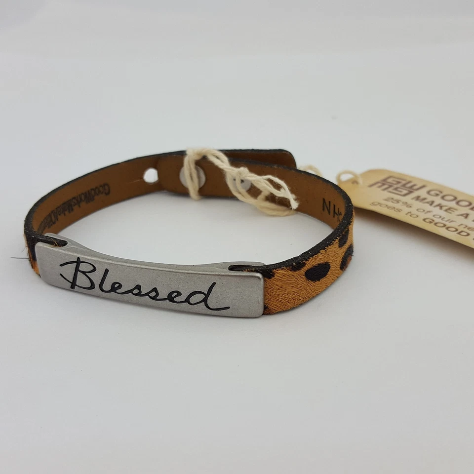 Marca Good Works: Puño de cuero para cabello de una sola hebra "BENDIDO" Foto 1 de 4