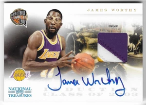 JAMES WORTHY 2011 PANINI NATIONAL TREASURES AUTO AUTOGRAMM SPIEL AUFNÄHERKARTE 21/25 - Bild 1 von 2