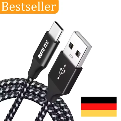 USB C Ladekabel 1m 2m 3m Datenkabel Schnellladekabel für Samsung Xiaomi iPhone - Bild 1 von 4