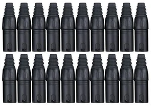 Pronomic XFPLUG XLR Stecker Set 20x Male 3-polig Mikrofon Stecker Black - Bild 1 von 3