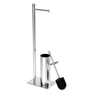 Toilet Paper Holder Stand with Toilet Brush and Holder Set, 304 Stainless Ste... - Picture 1 of 7