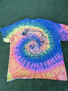 Vintage Y2K Peanuts Snoopy Knott’s Berry Farm Park LA CALI Men XL Tie Dye Tshirt - Picture 1 of 6