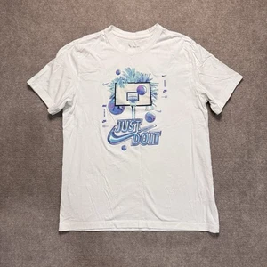 Nike Herren Dri-FIT Cotton Just Do It Basketball T-Shirt Kurzarm Weiß M - Bild 1 von 13