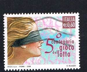 ITALIA 1 FRANCOBOLLO GIOCO DEL LOTTO 2006 usato (BI3179) - Foto 1 di 1