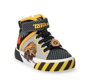 Neu mit Etikett - Kleinkind Junge Kinder Tonka Truck High-Top Sneakers-Design Muldenkipper Schuhe Größe 5 - Bild 1 von 6