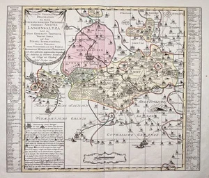 Mühlhausen Eisenach Eckartsberga Gotha Langensalza tarjeta regalo 1754 - Imagen 1 de 1