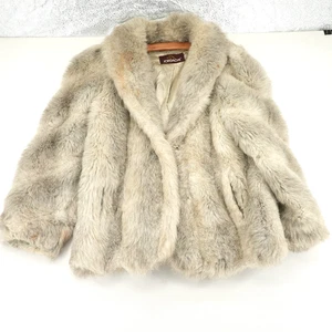 Vintage Jordache Faux Fur Fully Lined Long Sleeve Coat Women’s Size 11/12 - Picture 1 of 14