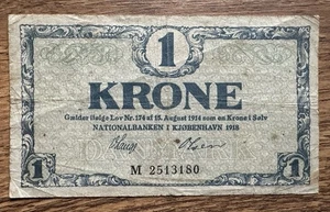 Denmark 1 Kroner 1918 - Picture 1 of 2