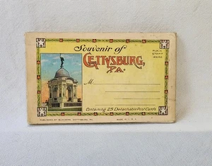 VTG Postcards Souvenir GETTYSBURG PA booklet 25 detachable Post Cards UNUSED - Picture 1 of 10