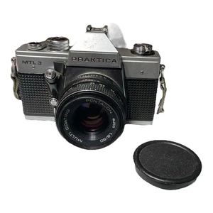 Praktica MTL3 35mm SLR Camera Auto Lens 1.8/50 Germany - Shutter & Lens Work - Picture 1 of 7