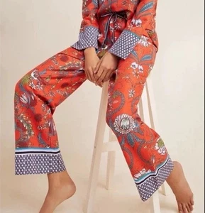 Victoria Garcia Anthropologie Medium Pyjamahose Spatz botanische Baumwollmischung - Bild 1 von 8