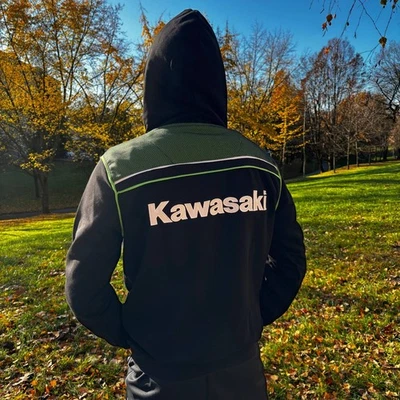 Kawasaki Racing Motorsport Vintage Hoodie Mans Gr.S-M - Bild 1 von 4