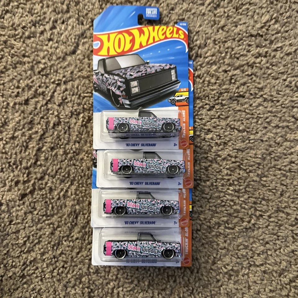 🔥NUEVO 2026 Hot Wheels Trucking Along Series '83 Chevy Silverado Black Widow ×4🔥 Foto 1 de 1