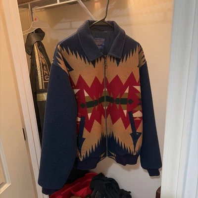 Pendleton High Grade Western Wear Wool Jacket Aztec Vintage USA Mens Large - Image 1 of 4