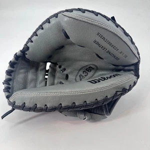 Wilson A360 Baseball Catcher's Mitt 31.5" Genuine Leather Gray Black RHT - Picture 1 of 5