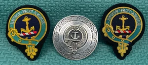 Anchor Fast Anchor Clan Gray Pewter Kilt Buckle and Patches (2) Gaelic Themes - Bild 1 von 11