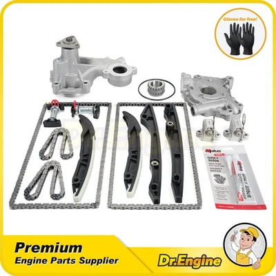 Kit de cadena de distribución bomba de aceite bomba de agua para Ford F-150 Mustang V8 2015-2017 5,0 L Foto 1 de 4