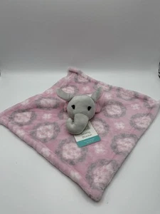 Coperta di sicurezza peluche HB Elephant Lovey rosa grigio bambina 14" x 14" - Foto 1 di 6