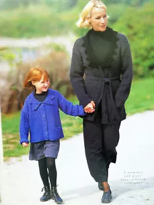 Knitting Pattern Sweaters Adult S to XL Child 4-10 Pullovers Cardigans Vest 934 - Picture 1 of 8
