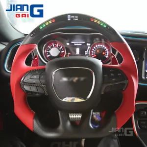 Volante térmico de fibra de carbono mate para más de 15 Dodge Charger Challenger SRT - Imagen 1 de 12