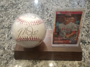 Angels #27 MIKE TROUT Signed Autographed OML Baseball! Game used in ATL.3x MVP! - Picture 1 of 4