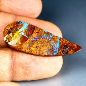 19.47 ct Fancy Cabochon (37 x 14 mm) Multi Australian Koroit Boulder Opal - Picture 1 of 2