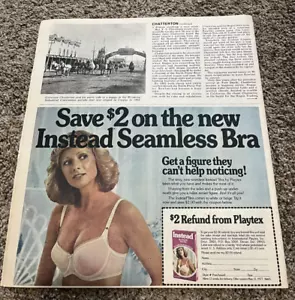 1977 Instead nahtloser BH von Playtex Zeitungsdruck Werbung - Bild 1 von 1