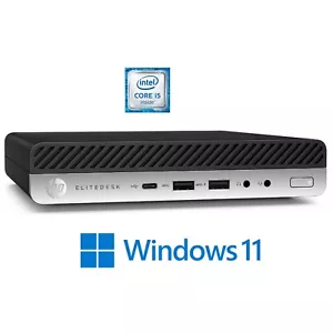 HP ELITEDESK 800 G4 MINI CORE i5 8500T 8GB 256GB SSD WINDOWS 11 DESKTOP PC - Picture 1 of 1