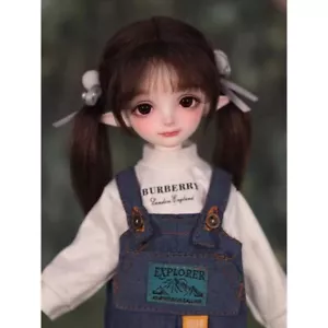 1/6 BJD Doll SD Resin Joint Eyes Face Makeup Clothes Cute Girl Doll Full Set Toy - Picture 1 of 6