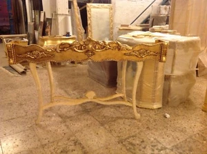 ZINEFFA MANTOVANA IN LEGNO FOGLIA ORO CON CRISTALLI BASTONE PER TENDA ARREDO - Foto 1 di 1
