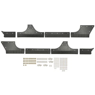 For Jeep Wrangler JK JKU 4-Dr 07-18 Body Armor Cladding Rocker Guards Steel Set - Imagem 1 de 4