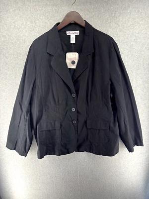 Silhouettes Womens Blazer Black Size 20 Button Up w Pockets NWT - Image 1 of 4