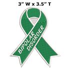 BIPOLAR DISORDER Support Ribbon Embroidered Patch Iron / Sew-On Applique