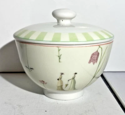 "Up the Garden Path" Oscar Wilde by Portmeirion Sugar Bowl w/Lid - Image 1 of 4
