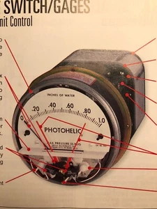 A3000-1KPA-Tamp- 24Vac. Dwyer Series 3000 Photohelic Pressure Switch/Gage. - Picture 1 of 3