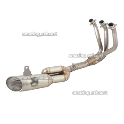 Cabezal de escape completo + silenciador para Triumph Street Triple 765S R RS 660S 2017-2024 Foto 1 de 4