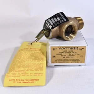 WATTS 315 Steam Safety Valve 3/4" Bronze - Picture 1 of 3